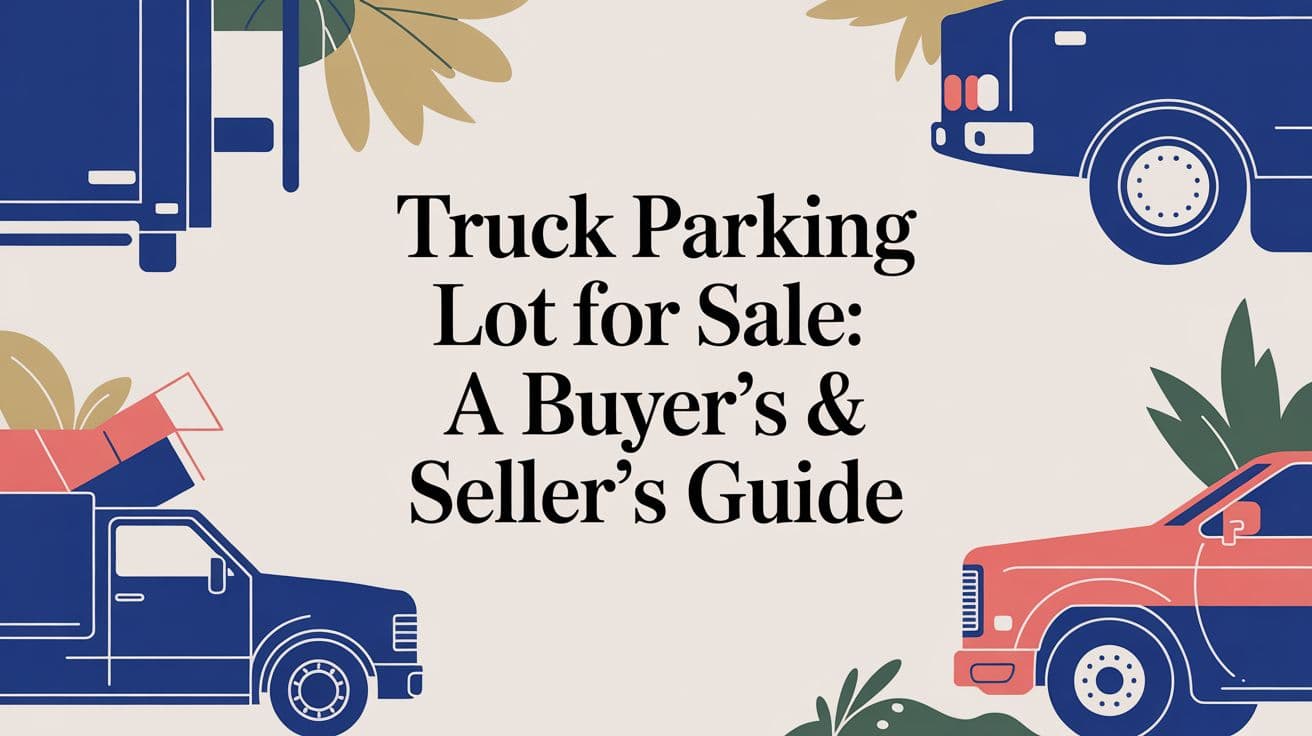 Truck Parking Lot for Sale: A Buyer's & Seller's Guide
