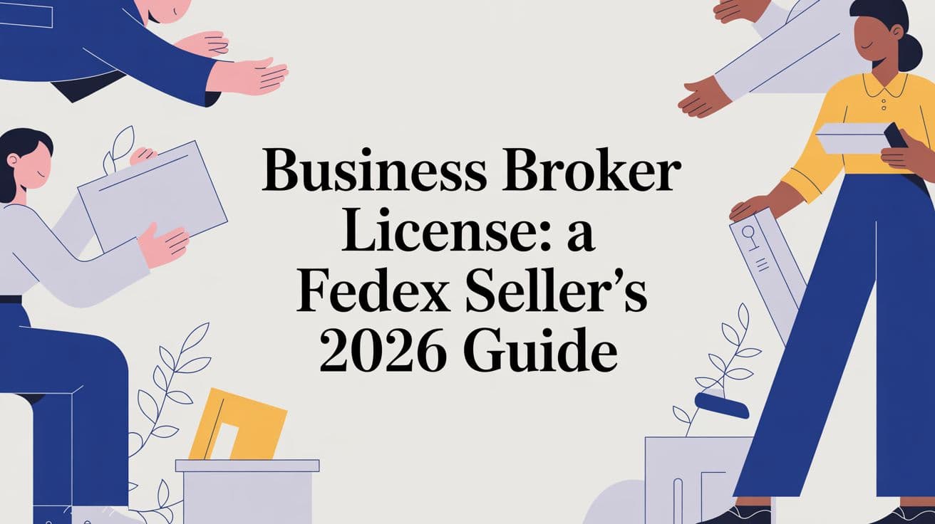 Business Broker License: A FedEx Seller's 2026 Guide