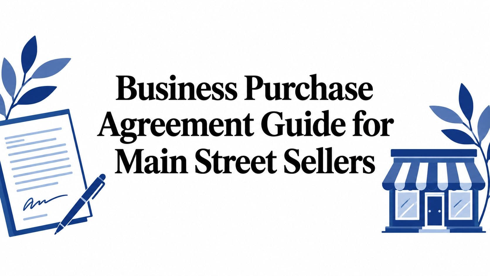 Business Purchase Agreement Guide for Main Street Sellers