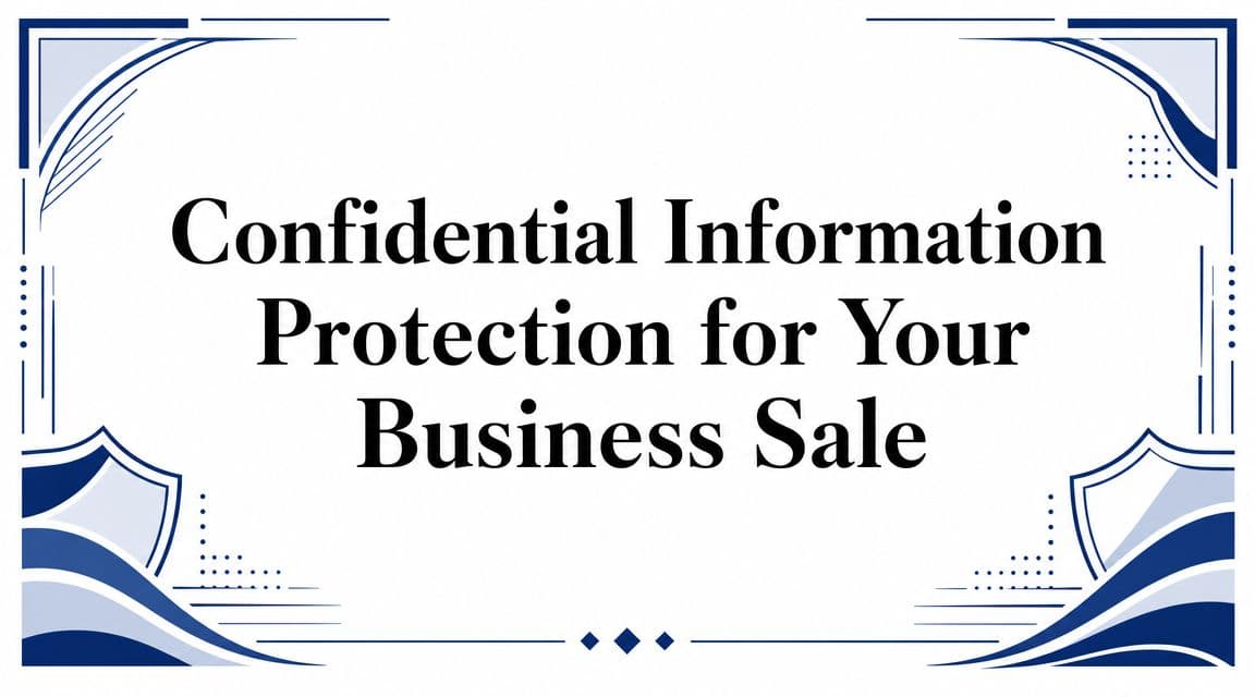 Confidential Information Protection for Your Business Sale