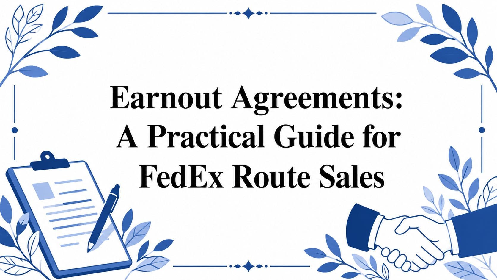 Earnout Agreements: A Practical Guide for FedEx Route Sales