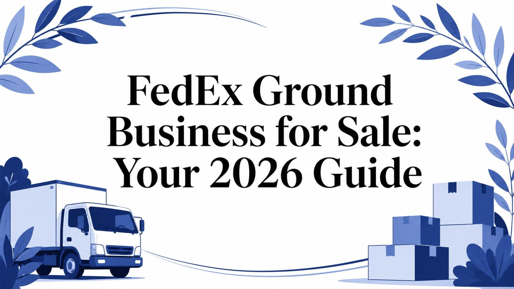 FedEx Ground Business for Sale: Your 2026 Guide