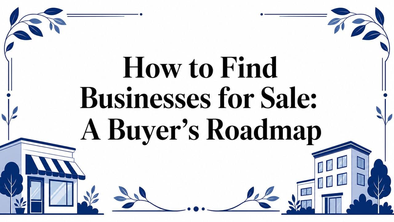 How to Find Businesses for Sale: A Buyer's Roadmap