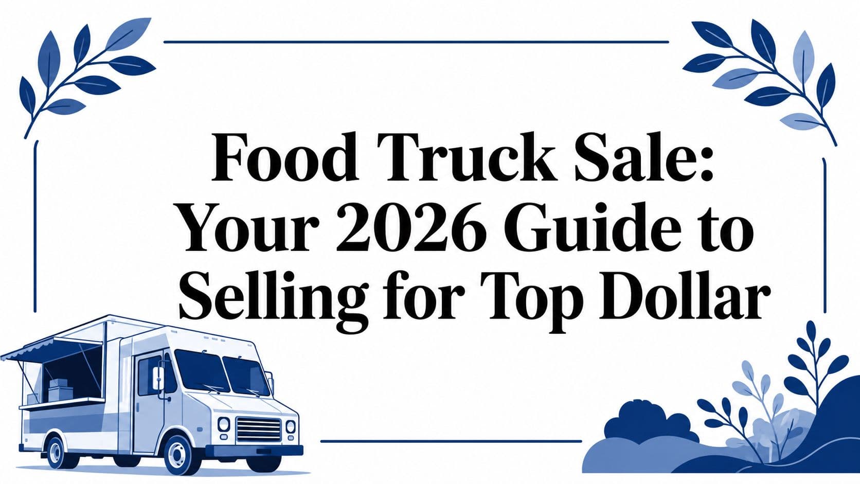 Food Truck Sale: Your 2026 Guide to Selling for Top Dollar