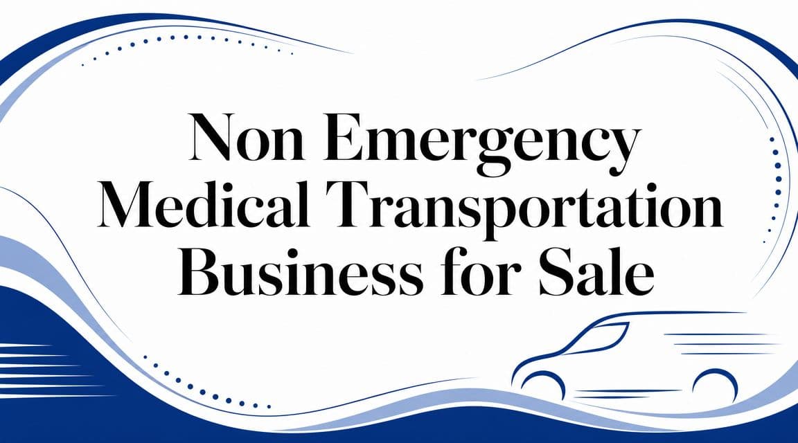 Non Emergency Medical Transportation Business for Sale