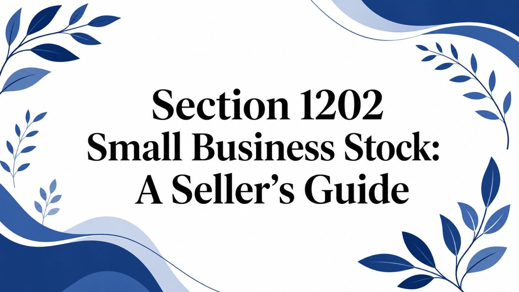 Section 1202 Small Business Stock: A Seller's Guide