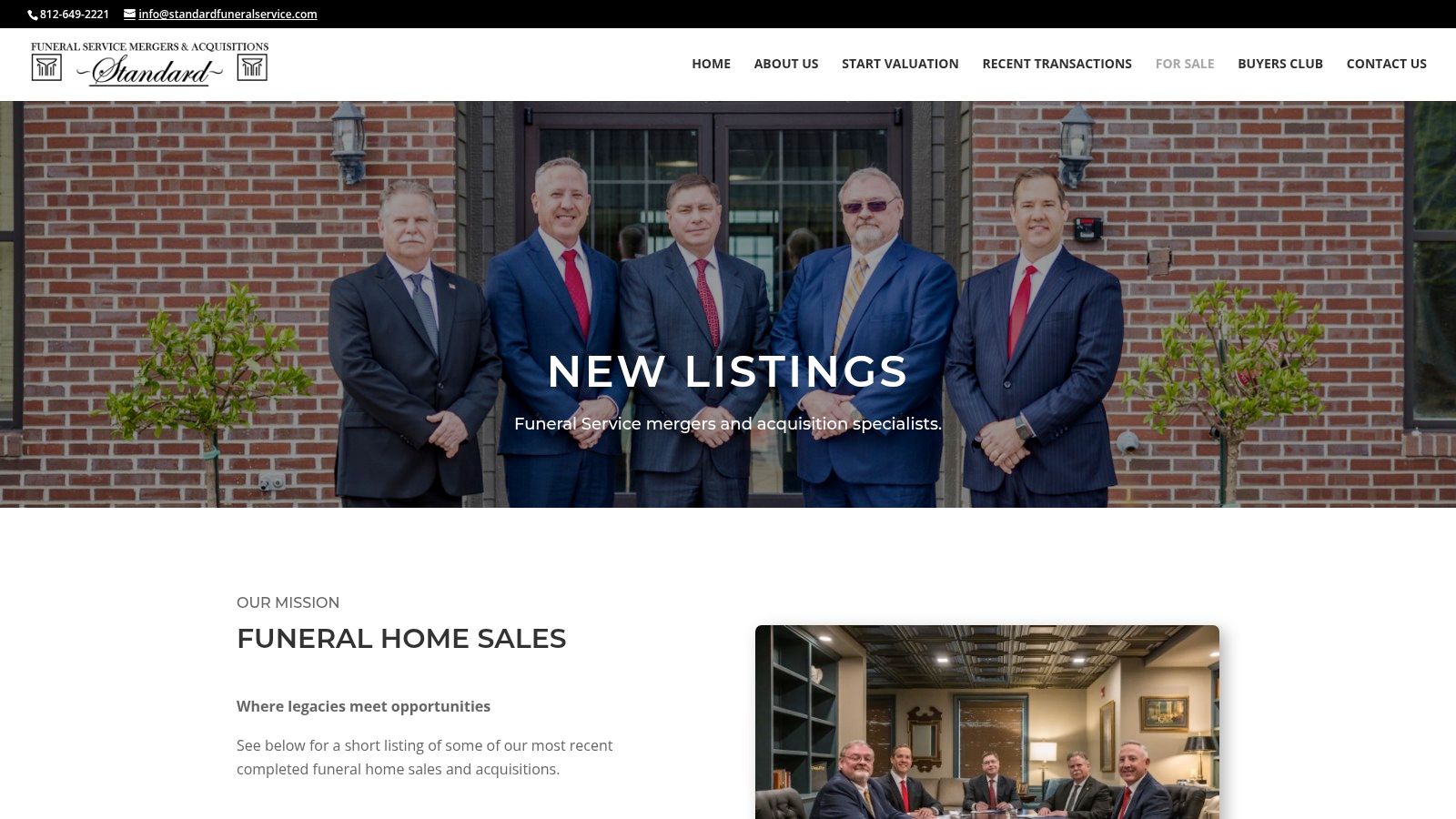 Standard Funeral Service (Funeral Service Mergers & Acquisitions)