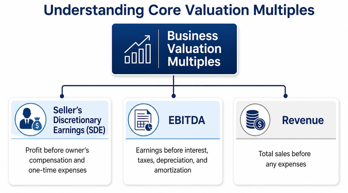 The Three Core Business Valuation Multiples